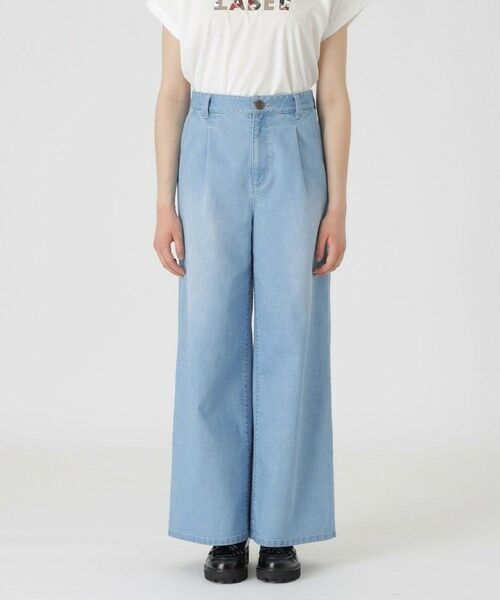 BLUE LABEL / BLACK LABEL CRESTBRIDGE / ブルーレーベル / ブラックレーベル・クレストブリッジ  その他パンツ | 【BLUE LABEL DENIM】【接触冷感】ワイドパンツ（ブルー2）