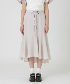 BLUE LABEL / BLACK LABEL CRESTBRIDGE / ブルーレーベル / ブラックレーベル・クレストブリッジ  ミニ・ひざ丈スカート | ツイルストレッチイレギュラーヘムスカート