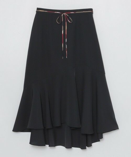 BLUE LABEL / BLACK LABEL CRESTBRIDGE / ブルーレーベル / ブラックレーベル・クレストブリッジ  ミニ・ひざ丈スカート | ツイルストレッチイレギュラーヘムスカート | 詳細6