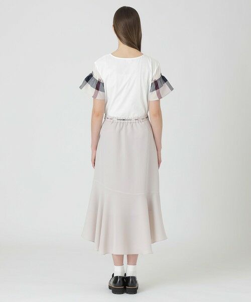 BLUE LABEL / BLACK LABEL CRESTBRIDGE / ブルーレーベル / ブラックレーベル・クレストブリッジ  ミニ・ひざ丈スカート | ツイルストレッチイレギュラーヘムスカート | 詳細9