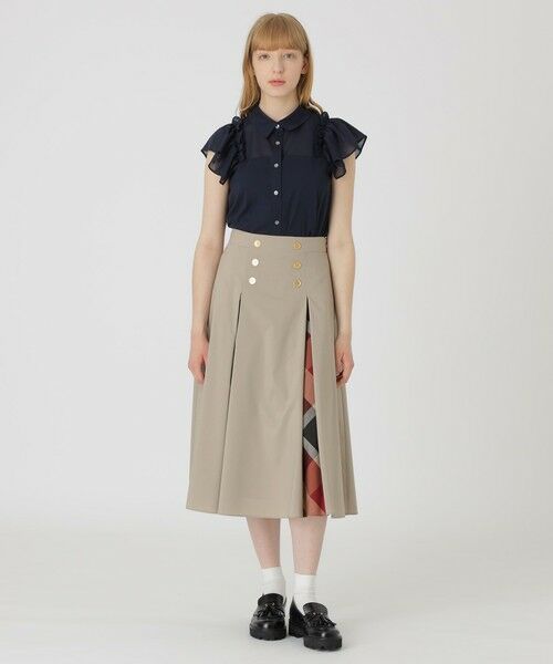 BLUE LABEL / BLACK LABEL CRESTBRIDGE / ブルーレーベル / ブラックレーベル・クレストブリッジ  ミニ・ひざ丈スカート | ウォッシャブルストレッチマリンスカート | 詳細9