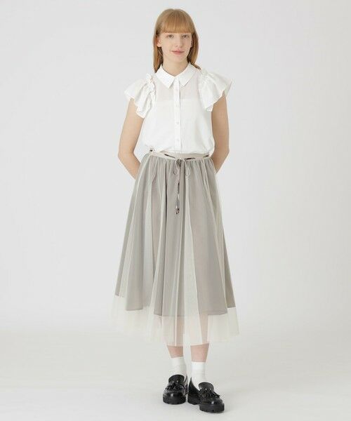 BLUE LABEL / BLACK LABEL CRESTBRIDGE / ブルーレーベル / ブラックレーベル・クレストブリッジ  ミニ・ひざ丈スカート | グラデーションチュールスカート | 詳細1