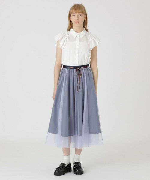 BLUE LABEL / BLACK LABEL CRESTBRIDGE / ブルーレーベル / ブラックレーベル・クレストブリッジ  ミニ・ひざ丈スカート | グラデーションチュールスカート | 詳細7