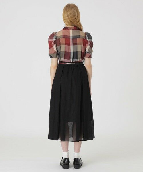 BLUE LABEL / BLACK LABEL CRESTBRIDGE / ブルーレーベル / ブラックレーベル・クレストブリッジ  ミニ・ひざ丈スカート | 【店舗限定】シアーストライプフレアスカート | 詳細3