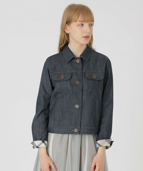BLUE LABEL / BLACK LABEL CRESTBRIDGE / ブルーレーベル / ブラックレーベル・クレストブリッジ  その他アウター | 【一部店舗限定】スラブシャンブレーデニムジャケット（ネイビー3）