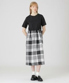 BLUE LABEL / BLACK LABEL CRESTBRIDGE / ブルーレーベル / ブラックレーベル・クレストブリッジ  ドレス | 【一部店舗限定】クレストブリッジチェックライトクロッシングツイルコンビドレス