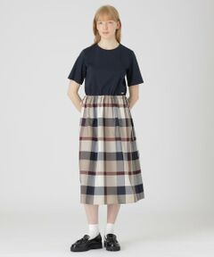 BLUE LABEL / BLACK LABEL CRESTBRIDGE / ブルーレーベル / ブラックレーベル・クレストブリッジ  ドレス | 【一部店舗限定】クレストブリッジチェックライトクロッシングツイルコンビドレス