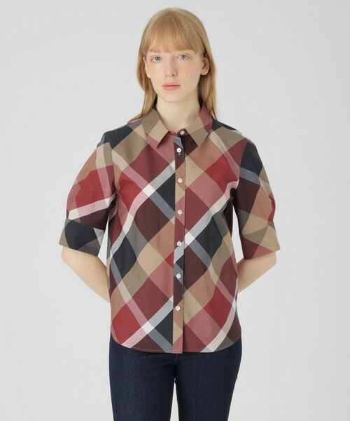 BLUE LABEL / BLACK LABEL CRESTBRIDGE / ブルーレーベル / ブラックレーベル・クレストブリッジ  シャツ・ブラウス | 【一部店舗限定】クレストブリッジチェックブラウス（レッド1）