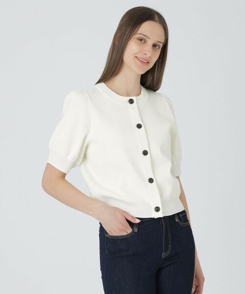 BLUE LABEL / BLACK LABEL CRESTBRIDGE / ブルーレーベル / ブラックレーベル・クレストブリッジ ニット・セーター | 【一部店舗限定】ショートカーディガン(オフホワイト1)