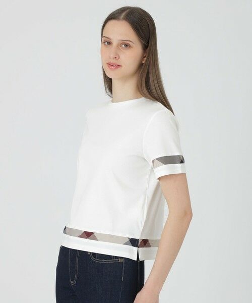 BLUE LABEL / BLACK LABEL CRESTBRIDGE / ブルーレーベル / ブラックレーベル・クレストブリッジ  カットソー | 【一部店舗限定】コンパクトスムースTシャツ（オフホワイト1）