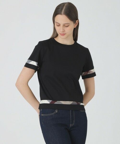 BLUE LABEL / BLACK LABEL CRESTBRIDGE / ブルーレーベル / ブラックレーベル・クレストブリッジ  カットソー | 【一部店舗限定】コンパクトスムースTシャツ（ブラック）