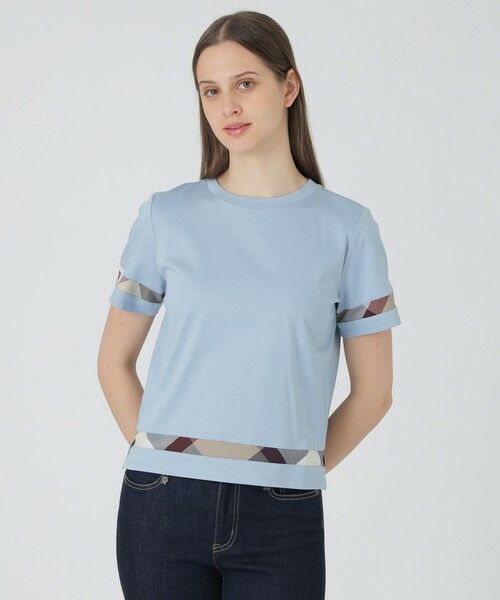 BLUE LABEL / BLACK LABEL CRESTBRIDGE / ブルーレーベル / ブラックレーベル・クレストブリッジ  カットソー | 【一部店舗限定】コンパクトスムースTシャツ（サックス1）