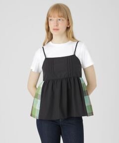 BLUE LABEL / BLACK LABEL CRESTBRIDGE / ブルーレーベル / ブラックレーベル・クレストブリッジ  カットソー | 【一部店舗限定】パーシャルチェックキャミコンビ
