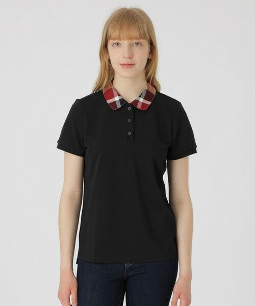 BLUE LABEL / BLACK LABEL CRESTBRIDGE / ブルーレーベル / ブラックレーベル・クレストブリッジ  カットソー | 【一部店舗限定】チェックカラーカノコポロ（ブラック）