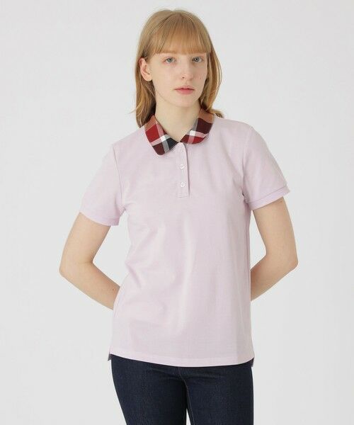 BLUE LABEL / BLACK LABEL CRESTBRIDGE / ブルーレーベル / ブラックレーベル・クレストブリッジ  カットソー | 【一部店舗限定】チェックカラーカノコポロ（ピンク1）