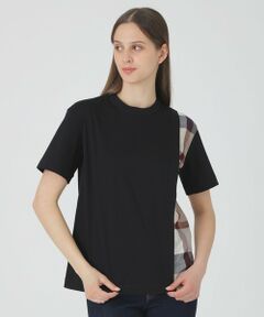 BLUE LABEL / BLACK LABEL CRESTBRIDGE / ブルーレーベル / ブラックレーベル・クレストブリッジ  カットソー | 【一部店舗限定】コンパクトスムースパーシャルチェックTシャツ