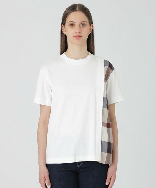 BLUE LABEL / BLACK LABEL CRESTBRIDGE / ブルーレーベル / ブラックレーベル・クレストブリッジ  カットソー | 【一部店舗限定】コンパクトスムースパーシャルチェックTシャツ | 詳細2