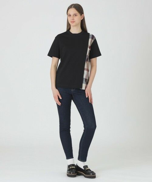 BLUE LABEL / BLACK LABEL CRESTBRIDGE / ブルーレーベル / ブラックレーベル・クレストブリッジ  カットソー | 【一部店舗限定】コンパクトスムースパーシャルチェックTシャツ | 詳細6