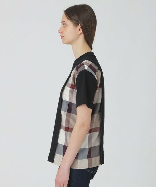 BLUE LABEL / BLACK LABEL CRESTBRIDGE / ブルーレーベル / ブラックレーベル・クレストブリッジ  カットソー | 【一部店舗限定】コンパクトスムースパーシャルチェックTシャツ | 詳細8