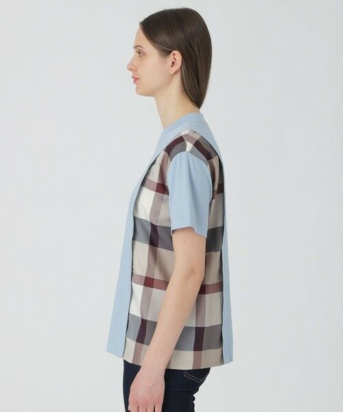 BLUE LABEL / BLACK LABEL CRESTBRIDGE / ブルーレーベル / ブラックレーベル・クレストブリッジ  カットソー | 【一部店舗限定】コンパクトスムースパーシャルチェックTシャツ | 詳細13