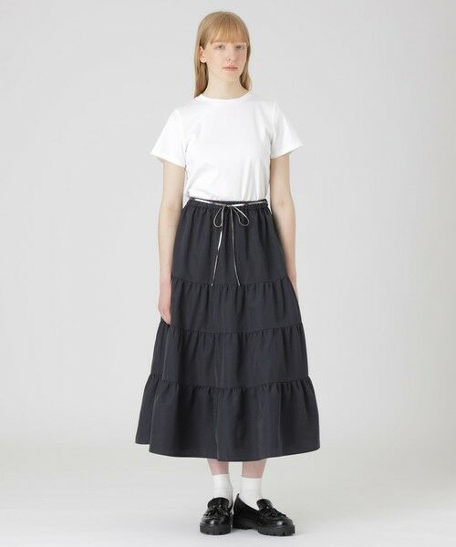 BLUE LABEL / BLACK LABEL CRESTBRIDGE / ブルーレーベル / ブラックレーベル・クレストブリッジ  ミニ・ひざ丈スカート | 【一部店舗限定】エアロツイルティアードスカート | 詳細1