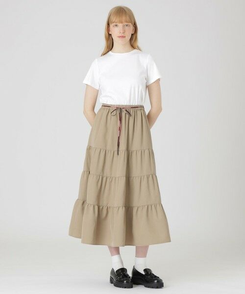 BLUE LABEL / BLACK LABEL CRESTBRIDGE / ブルーレーベル / ブラックレーベル・クレストブリッジ  ミニ・ひざ丈スカート | 【一部店舗限定】エアロツイルティアードスカート | 詳細8