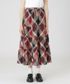 BLUE LABEL / BLACK LABEL CRESTBRIDGE / ブルーレーベル / ブラックレーベル・クレストブリッジ  ミニ・ひざ丈スカート | 【一部店舗限定】クレストブリッジチェッククールドライティアードスカート