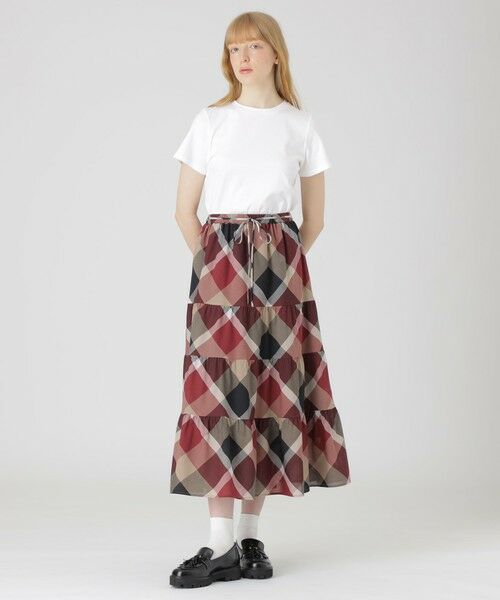BLUE LABEL / BLACK LABEL CRESTBRIDGE / ブルーレーベル / ブラックレーベル・クレストブリッジ  ミニ・ひざ丈スカート | 【一部店舗限定】クレストブリッジチェッククールドライティアードスカート | 詳細1