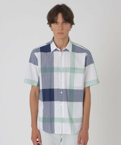BLUE LABEL / BLACK LABEL CRESTBRIDGE / ブルーレーベル / ブラックレーベル・クレストブリッジ  シャツ・ブラウス | パナマサッカーチェックハーフスリーブシャツ
