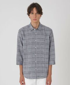 BLUE LABEL / BLACK LABEL CRESTBRIDGE / ブルーレーベル / ブラックレーベル・クレストブリッジ  シャツ・ブラウス | シャドーチェックリネンスリークォーターシャツ