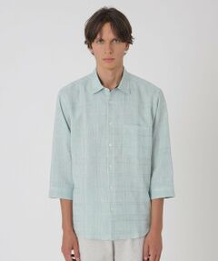 BLUE LABEL / BLACK LABEL CRESTBRIDGE / ブルーレーベル / ブラックレーベル・クレストブリッジ  シャツ・ブラウス | シャドーチェックリネンスリークォーターシャツ