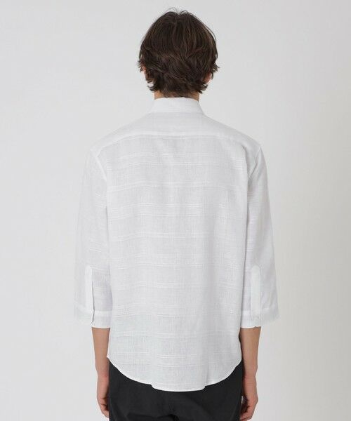 BLUE LABEL / BLACK LABEL CRESTBRIDGE / ブルーレーベル / ブラックレーベル・クレストブリッジ シャツ・ブラウス | シャドーチェックリネンスリークォーターシャツ | 詳細4
