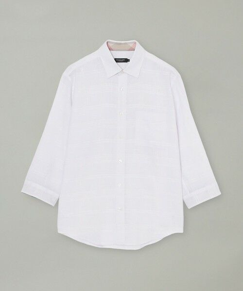 BLUE LABEL / BLACK LABEL CRESTBRIDGE / ブルーレーベル / ブラックレーベル・クレストブリッジ シャツ・ブラウス | シャドーチェックリネンスリークォーターシャツ | 詳細7