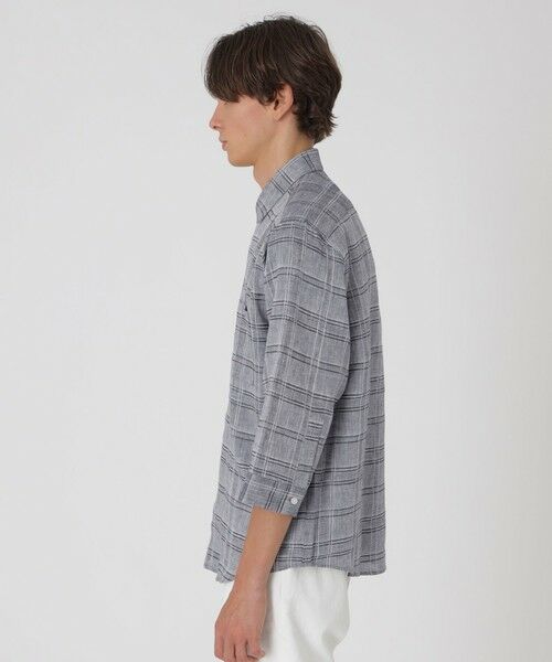 BLUE LABEL / BLACK LABEL CRESTBRIDGE / ブルーレーベル / ブラックレーベル・クレストブリッジ シャツ・ブラウス | シャドーチェックリネンスリークォーターシャツ | 詳細10