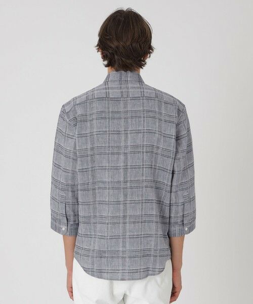 BLUE LABEL / BLACK LABEL CRESTBRIDGE / ブルーレーベル / ブラックレーベル・クレストブリッジ シャツ・ブラウス | シャドーチェックリネンスリークォーターシャツ | 詳細11