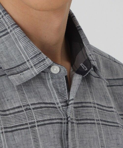 BLUE LABEL / BLACK LABEL CRESTBRIDGE / ブルーレーベル / ブラックレーベル・クレストブリッジ シャツ・ブラウス | シャドーチェックリネンスリークォーターシャツ | 詳細12