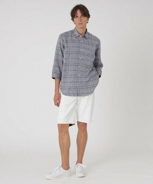 BLUE LABEL / BLACK LABEL CRESTBRIDGE / ブルーレーベル / ブラックレーベル・クレストブリッジ シャツ・ブラウス | シャドーチェックリネンスリークォーターシャツ | 詳細8