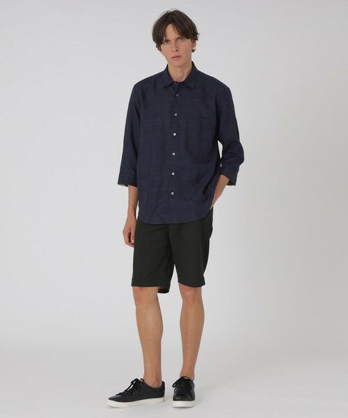 BLUE LABEL / BLACK LABEL CRESTBRIDGE / ブルーレーベル / ブラックレーベル・クレストブリッジ シャツ・ブラウス | シャドーチェックリネンスリークォーターシャツ | 詳細15