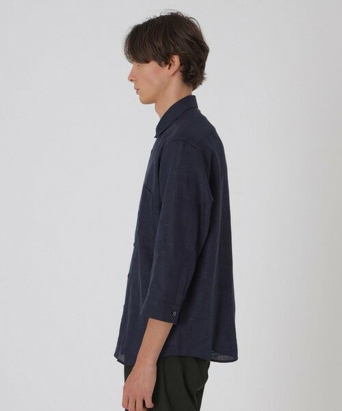 BLUE LABEL / BLACK LABEL CRESTBRIDGE / ブルーレーベル / ブラックレーベル・クレストブリッジ シャツ・ブラウス | シャドーチェックリネンスリークォーターシャツ | 詳細17