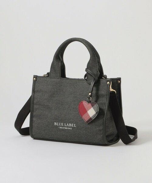 BLUE LABEL / BLACK LABEL CRESTBRIDGE / ブルーレーベル / ブラックレーベル・クレストブリッジ  ショルダーバッグ | ハートチャーム付きミニトート（ブラック）
