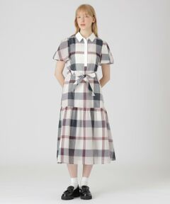 BLUE LABEL / BLACK LABEL CRESTBRIDGE / ブルーレーベル / ブラックレーベル・クレストブリッジ  ドレス | 【10周年記念】クレストブリッジチェックシアーボイルティアードドレス