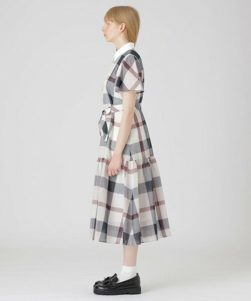 BLUE LABEL / BLACK LABEL CRESTBRIDGE / ブルーレーベル / ブラックレーベル・クレストブリッジ  ドレス | 【10周年記念】クレストブリッジチェックシアーボイルティアードドレス | 詳細1