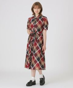 BLUE LABEL / BLACK LABEL CRESTBRIDGE / ブルーレーベル / ブラックレーベル・クレストブリッジ  ドレス | クレストブリッジチェックカラミクロスドレス
