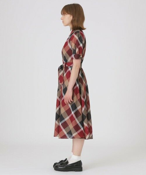 BLUE LABEL / BLACK LABEL CRESTBRIDGE / ブルーレーベル / ブラックレーベル・クレストブリッジ ドレス | クレストブリッジチェックカラミクロスドレス | 詳細1