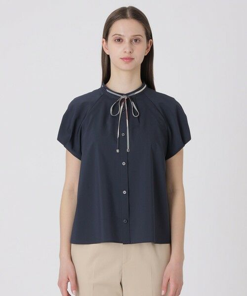 BLUE LABEL / BLACK LABEL CRESTBRIDGE / ブルーレーベル / ブラックレーベル・クレストブリッジ  シャツ・ブラウス | 【接触冷感】タックスリーブブラウス | 詳細7