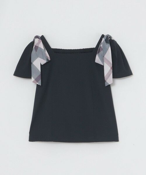 BLUE LABEL / BLACK LABEL CRESTBRIDGE / ブルーレーベル / ブラックレーベル・クレストブリッジ  カットソー | ショルダーリボンカットソー（ネイビー3）