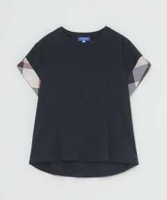 BLUE LABEL / BLACK LABEL CRESTBRIDGE / ブルーレーベル / ブラックレーベル・クレストブリッジ  カットソー | クレストブリッジチェックスリーブカットソー