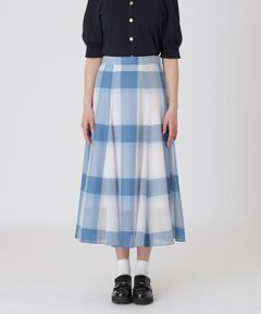 BLUE LABEL / BLACK LABEL CRESTBRIDGE / ブルーレーベル / ブラックレーベル・クレストブリッジ  ミニ・ひざ丈スカート | クレストブリッジチェックシアーボイルフレアスカート