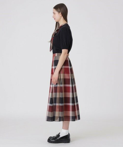 BLUE LABEL / BLACK LABEL CRESTBRIDGE / ブルーレーベル / ブラックレーベル・クレストブリッジ  ミニ・ひざ丈スカート | クレストブリッジチェックシアーボイルフレアスカート | 詳細2