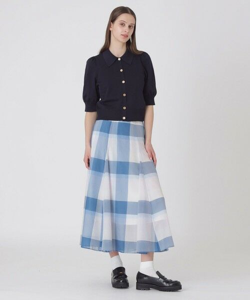 BLUE LABEL / BLACK LABEL CRESTBRIDGE / ブルーレーベル / ブラックレーベル・クレストブリッジ  ミニ・ひざ丈スカート | クレストブリッジチェックシアーボイルフレアスカート | 詳細7